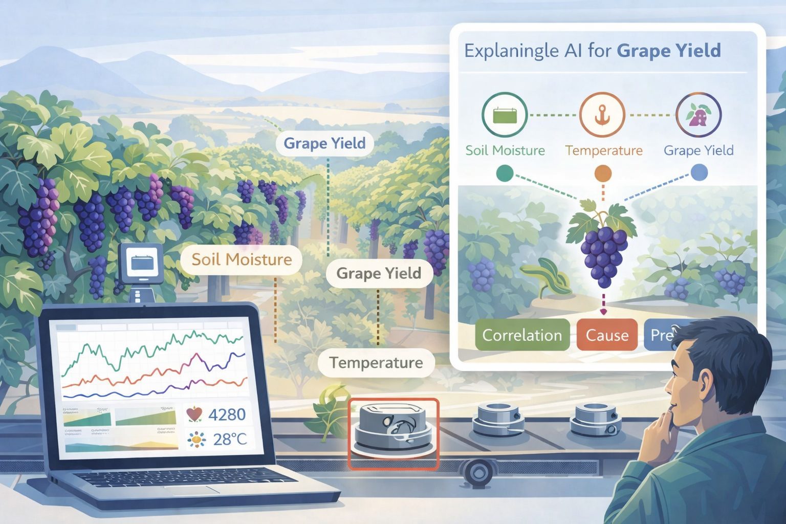 Explainable AI for Vineyard Monitoring and Yield Intelligence